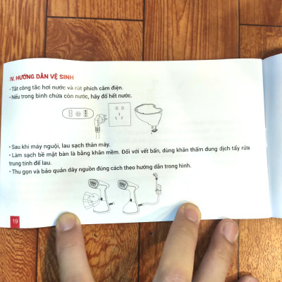 Bàn Ủi Hơi Nước Cầm Tay Thông Minh Kalpen V3 Công Suất 1800W - Hàng chính hãng