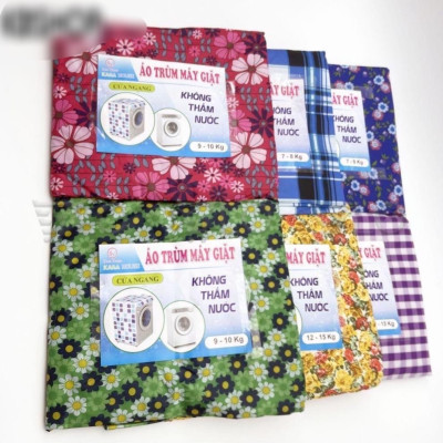 Áo phủ máy giặt cửa ngang (trước) cho máy từ 9 - 10kg ,vải dù siêu bền tiện lợi , chống thấm nước , bảo vệ máy giặt dưới mọi thời tiết giao màu ngẫu nhiên