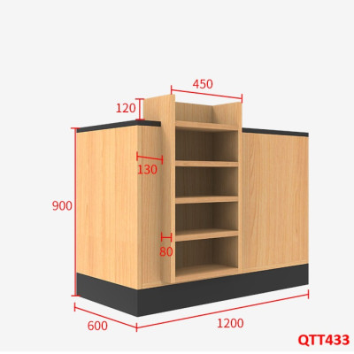 Quầy tính tiền, Bàn thu ngân cho cửa hàng tiện lợi, siêu thị mini QTT433 - NỘI THẤT LẮP RÁP VIENDONGADV