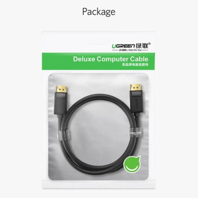 Ugreen UG10212DP102TK 3M Màu Đen Cáp 2 Đầu Displayport chuẩn V1.2 thuần đồng - HÀNG CHÍNH HÃNG