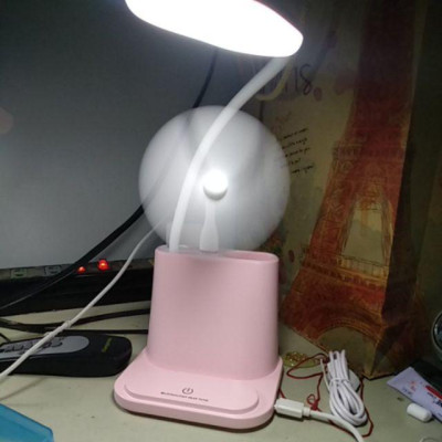 Đèn Học , Đèn Đọc Sách Để Bàn Chống Cận Có Ống Đựng Bút , Giá Đỡ Điện Thoại , Cổng Sạc Usb - Hàng Chính Hãng 