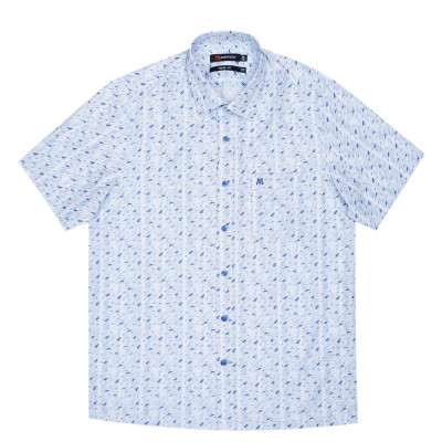 Áo sơ mi nam KHATOCO ngắn tay họa tiết A1MN538T2-CNIN344-2504-N