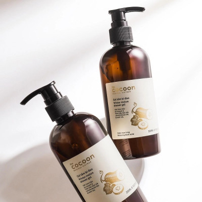 Combo Gel tắm bí đao Cocoon 310ml + Nước dưỡng tóc tinh dầu bưởi Pomelo Cocoon 140ml