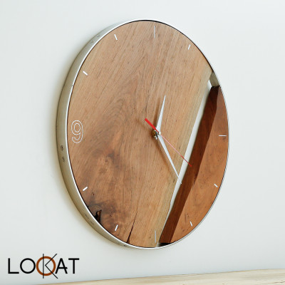Đồng Hồ Treo Tường Chế Tác Kim Trôi Phong Cách Tối Giản - Sang Trọng Gỗ Mộc 100% Tự Nhiên DH12050151