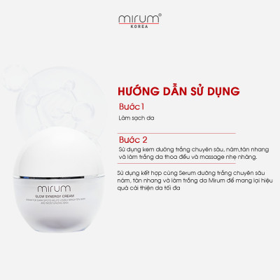 Kem dưỡng trắng da, mờ nám & tàn nhang Mirum 55ml– Mirum Glow Synergy Cream