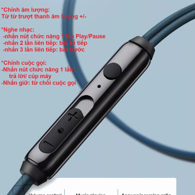 Tai nghe chân cắm 3.5mm âm thanh 6D Baseus H19 - Hàng chính hãng