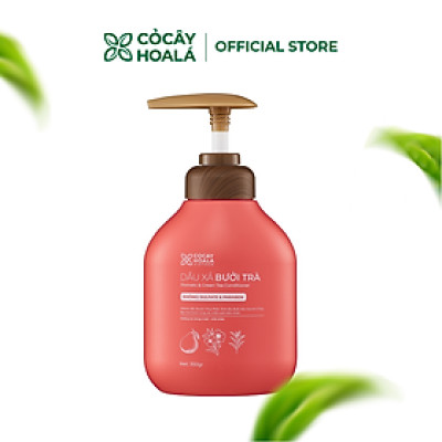 Dầu Gội Xả Hữu Cơ Bưởi Trà Cỏ Cây Hoa Lá VIETNAM, Dưỡng Tóc Chắc Khỏe, Mềm Mượt Tự Nhiên- Dung Tích 350gr