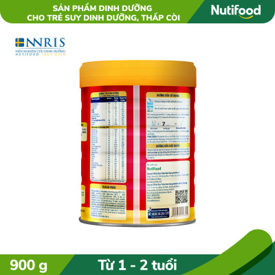 Sữa Bột Nutifood GrowPLUS+ Suy Dinh Dưỡng (Đỏ) 1+ Lon 900G