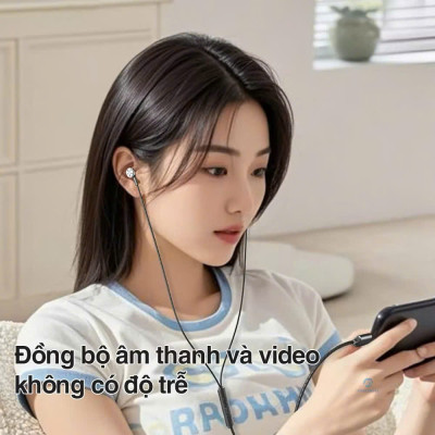 Tai nghe có dây nhét tai có mic ROCKSPACE ES09 chuẩn cắm TypeC dành cho ip15, hàng chính hãng bảo hành 1 năm