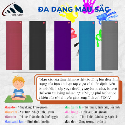 Thảm Yoga Chống Trượt Cao Su Thiên Nhiên PRO-CARE FOREVER - Thảm Tập Siêu Bám, Siêu Bền Chính Hãng