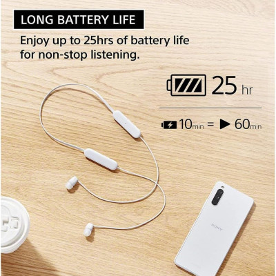 Tai Nghe Nhét Tai Bluetooth Chống Nước Sony WI-C100 - hàng chính hãng