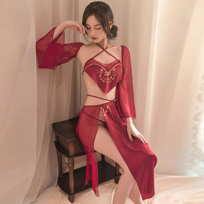 P103 Váy ngủ cổ trang kèm quần váy sexy - Đầm ngủ nữ cổ trang gợi cảm - Đồ ngủ nữ sexy
