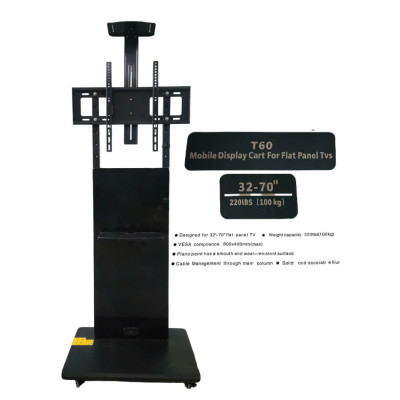 Khung Treo Tivi Di Động T60 (Tối Đa 70 inch) – Giải Pháp Linh Hoạt Cho Phòng Học, Studio, Văn Phòng - Hàng nhập khẩu