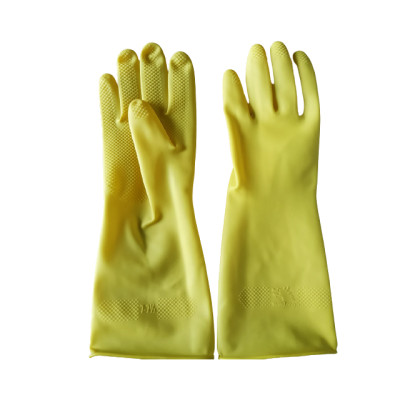 Găng tay cao su rửa chén - Găng tay cao su se viền màu vàng