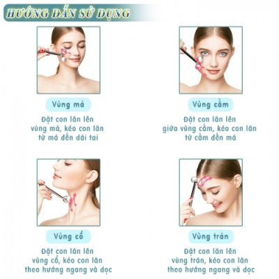 Con Lăn Massage Nâng Cơ Mặt 3D Tạo Cầm Vline Nikio NK-125G - Không Dùng Điện