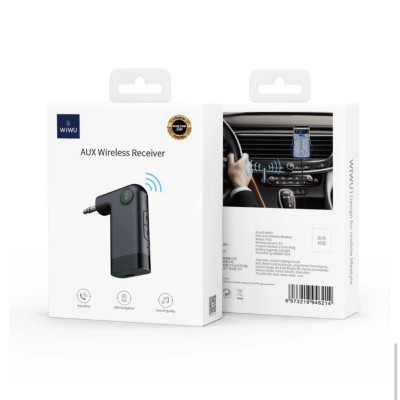 Bộ Thu Bluetooth WiWu AUX Wireless Receiver YP05 Tương Thích Rộng Rãi Với Các Thiết Bị Đầu Vào AUX, Hỗ Trợ Gọi Điện - Hàng Chính Hãng
