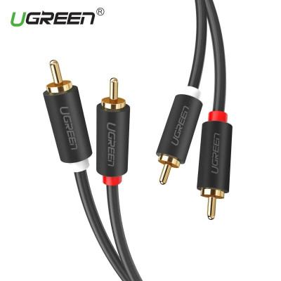Ugreen UG30747AV104TK 1M màu Đen Cáp âm thanh Bông sen 2 ra 2 dương - HÀNG CHÍNH HÃNG