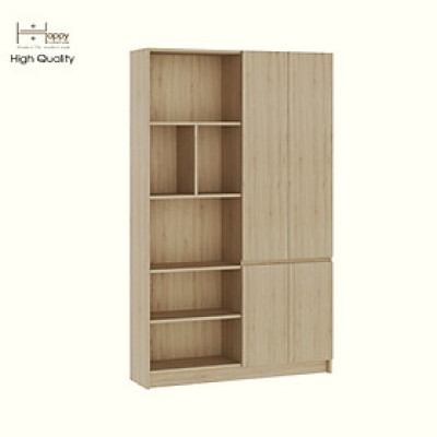 HAPPY FURNITURE , Kệ sách 4 cửa mở - CATY, KSA_085 , 110cm x 28cm x 180cm DxRxC