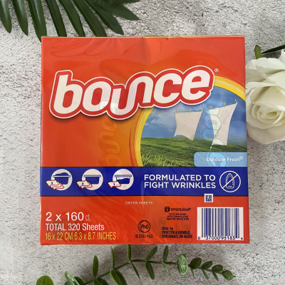 Giấy thơm và làm mềm Vải Bounce Outdoor Fresh 160 tờ - Canada