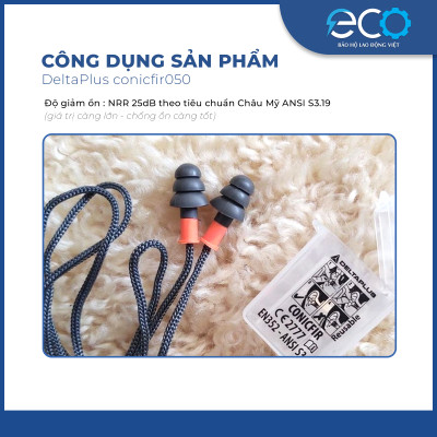 Nút tai chống ồn có dây Conicfir050 29 dB hàng nhập khẩu chính hãng
