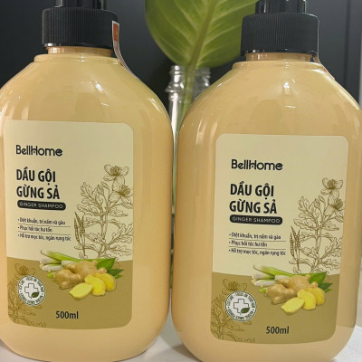 Dầu Gội Gừng Công nghệ sinh học Kích Mọc Tóc Bell Home 500ml