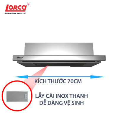 Máy hút mùi âm tủ LORCA TA 3005A-70cm - Hàng chính hãng cao cấp nhập khẩu