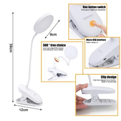 Đèn Học Kẹp Bàn Chống Cận Cho Học Sinh PaKaSa , Đèn Cảm Ứng Kẹp Bàn Xoay 360 Độ - Hàng chính hãng