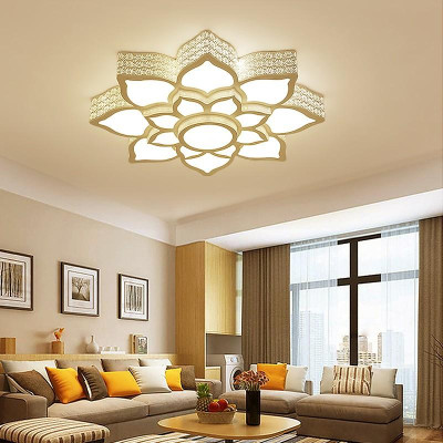 Đèn trần LONER trang trí nội thất hiện đại với 3 chế độ ánh sáng - kèm điều khiển từ xa.