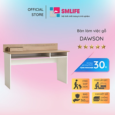Bàn Học Bằng Gỗ Kiểu Dáng Nhỏ Gọn SMLIFE Dawson
