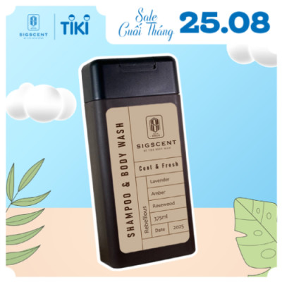 Sữa tắm dầu gội cho nam hương nước hoa 375ml Rebellious thương hiệu SIGSCENT