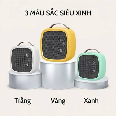 Quạt sưởi mini H358, máy sưởi mini để bàn thiết kế nhỏ gọn tiện lợi, không mùi nhựa, công suất 350-500W, hàng chính hãng, BH 12 tháng