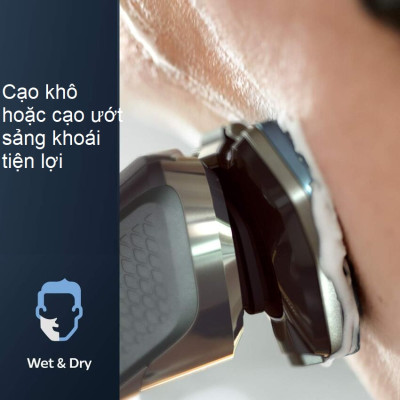 Máy cạo râu khô và ướt cao cấp thương hiệu Philips SkinIQ S5831/01 và S5832/01 45 lưỡi cắt SteelPrecision tự mài - Hàng Chính Hãng