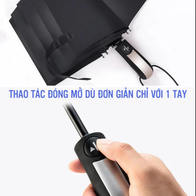 Ô dù mở gập tự động 10 nan 10 xương cao cấp che mưa che nắng loại 2 người đường kính che 104cm