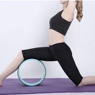 Vòng Tập Yoga PU Có In Hoa Văn ấn-tập  YOGA, Khung Nhựa ABS Bọc PU Cao Cấp, Chịu Lực Tốt, Kích Thước 33x13cm