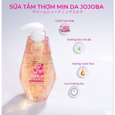 Sữa Tắm Trắng Da Hương Nước Hoa Jojoba Avatar Shower (Chai 750 mL)