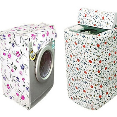Bộ 1 chiếc vỏ bọc máy giặt cửa ngang và 1 chiếc vỏ bọc máy giặt cửa đứng