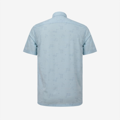 Áo sơ mi nam ngắn tay Khatoco A1MN518T2-CNIN700-2701-N