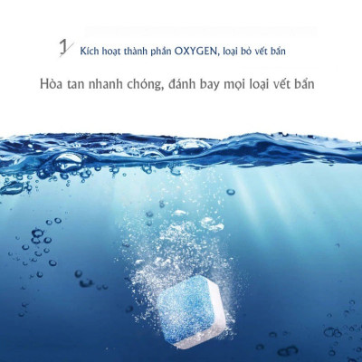Viên Tẩy Lồng Máy Giặt Set 12 viên/ hộp - Vệ Sinh Máy Giặt , Diệt Sạch Vi Khuẩn, Vệ Sinh Lồng Máy Giặt Và Khử Mùi Hiệu Quả