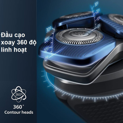 Máy cạo râu khô và ướt Series 7000 cao cấp Philips Norelco S7788/82 - Hàng Nhập Khẩu