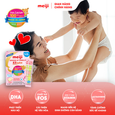 Sản Phẩm Dinh Dưỡng Công Thức Dạng Viên Meiji Growing Up Formula EZcube - Nhập khẩu chính hãng (560g)