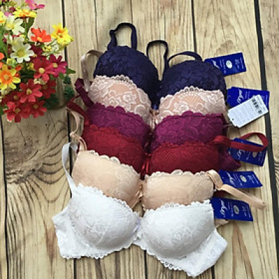 Áo Ngực Boya ren 3 móc Xuất Nhật mút kép mỏng có gọng