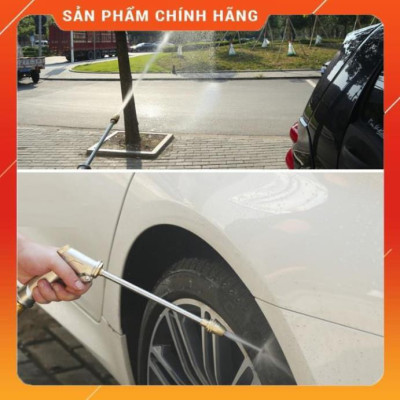 ️ Bộ dây vòi xịt nước rửa xe, tưới cây , tăng áp 3 lần, loại 7m, 10m 206701-3 đầu đồng,cút+ túi đựng bút