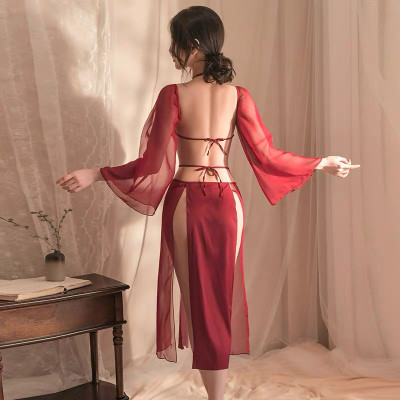 P103 Váy ngủ cổ trang kèm quần váy sexy - Đầm ngủ nữ cổ trang gợi cảm - Đồ ngủ nữ sexy