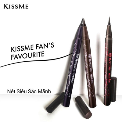 Bút Kẻ Mắt Nước Siêu Chống Trôi Màu Nâu Đen Kissme Heroine Make Smooth Liquid Eyeliner Super Keep
