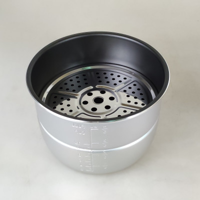 Nồi áp suất điện Ladomax HA-7860 Dung tích 6L kèm khay hấp, công suất 1000W, Màu Inox-Hàng chính hãng