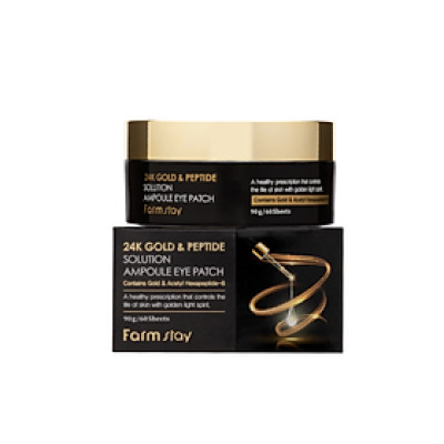 Mặt nạ mắt vàng 24k & Peptide Farmstay 24k Gold & Peptide Solution Ampoule Eye Patch