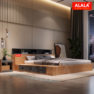 Giường ngủ ALALA72 + 3 hộc kéo / Miễn phí vận chuyển và lắp đặt/ Đổi trả 30 ngày/ Sản phẩm được bảo hành 5 năm từ thương hiệu ALALA/ Chịu lực 700kg