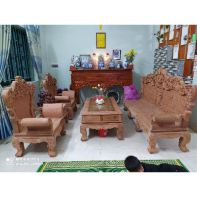 Bộ  bàn ghế gỗ hương đá 6 món