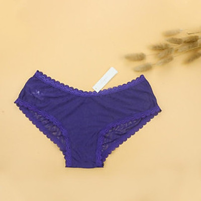 Quần Lót Nữ Lụa Cao Cấp LUPERI LU3QL726 Dáng Hipster Nâng Mông Phối Ren Viền Cạp Chất Liệu Thoáng Mát Nhẹ Mềm Quyến Rũ