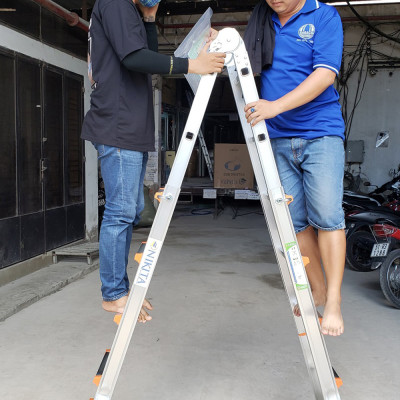 Thang nhôm trượt, gấp đa năng, Nhiều tư thế sử dụng, Hợp kim nhôm bền bỉ - Hàng chính hãng NIKITA AM